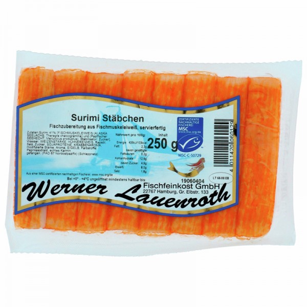 Werner Lauenroth Surimi Stäbchen 250g