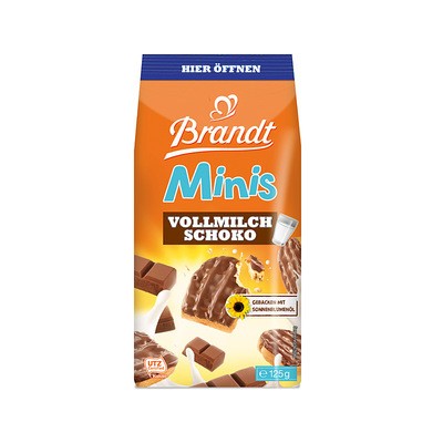 Brandt Minis Vollmilch-Schoko, Zwieback, 125g