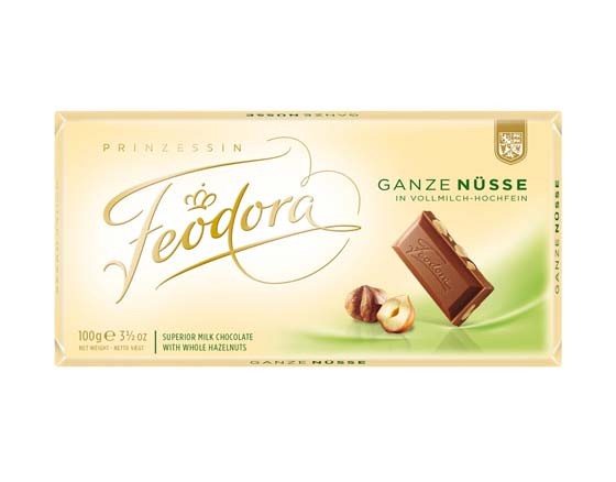 Feodora Ganze Nüsse Schokolade 100g