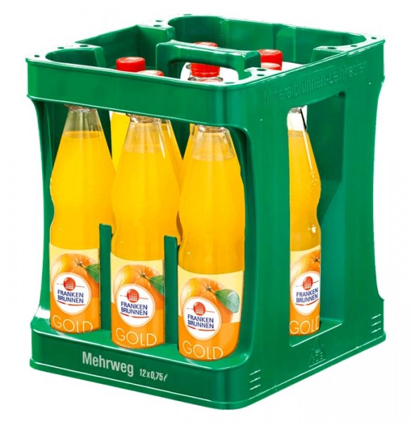 Franken Brunnen Gold Orangen Limonade, 12 x 0,75L PET