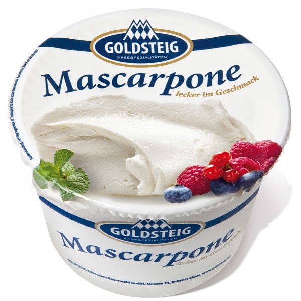 Goldsteig Mascarpone, Frischkäse 87% Fett 500g