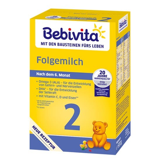 Bebivita Folgemilch 2 nach dem 6. Monat 500g