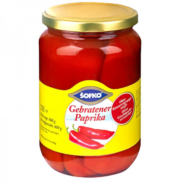 Sofko Gebratener Paprika 720ml Glas, 400g