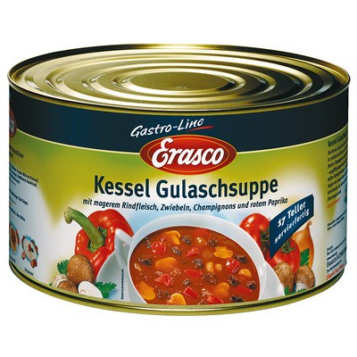 Erasco Kessel Gulaschsuppe Servierfertig, 17 Portionen, 4300ml