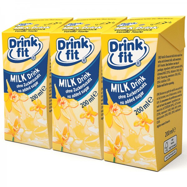 Drink fit MILK Drink Vanille 3x0,2L