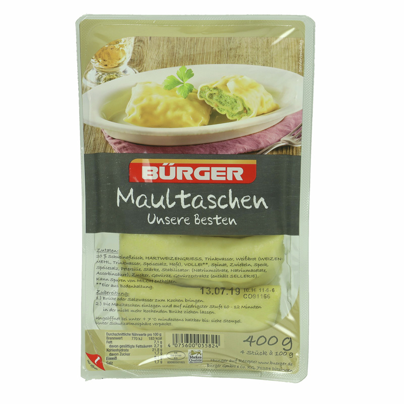 Bürger Maultaschen mit FrankenFresh liefern lassen!
