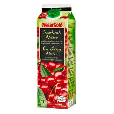 Weser Gold Sauerkirsch-Nektar 1L