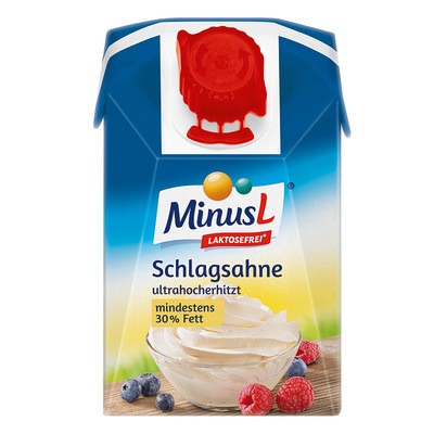 MinusL H-Schlagsahne 30%, Laktosefrei*, 200ml