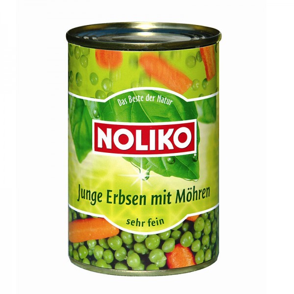NOLIKO Junge Erbsen sehr fein mit Möhren 425ml