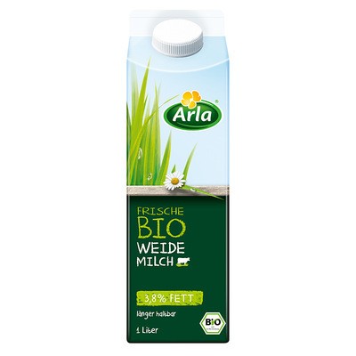 Arla Bio Frische Weidemilch 3,8% 1L