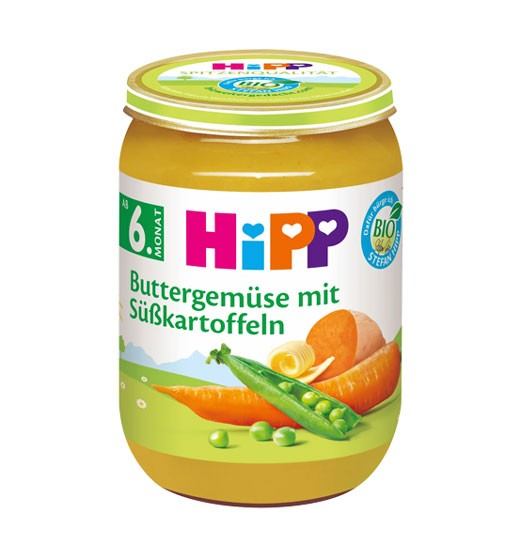 Hipp BIO Buttergemüse mit Süßkartoffeln ab dem 6. Monat 190g