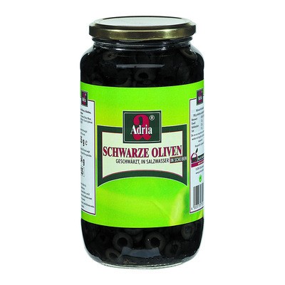 Adria Schwarze Oliven in Scheiben 935ml