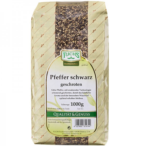 FUCHS Pfeffer schwarz geschroten 1kg