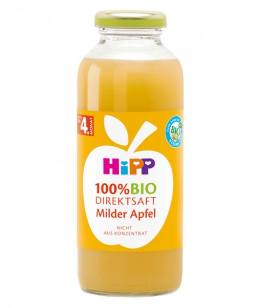 Hipp 100% BIO Direktsaft Milder Apfel nach dem 4. Monat 330ml