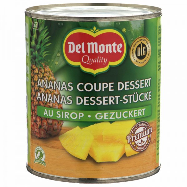 Del Monte Ananas Dessert-Stücke in 850ml Dose, 510g