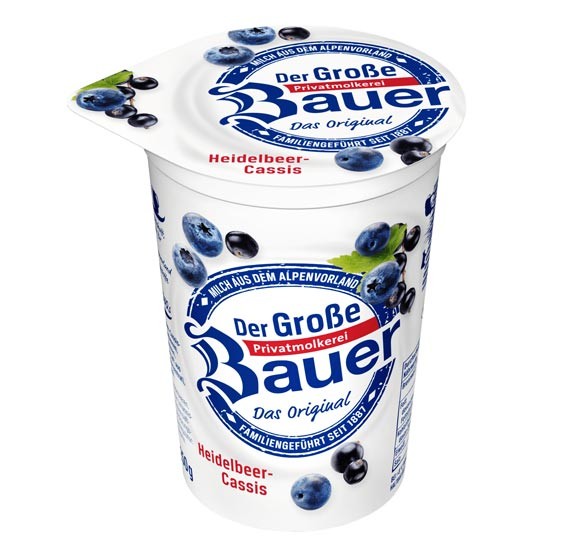 Der Große Bauer Heidelbeere Cassis Joghurt 250g