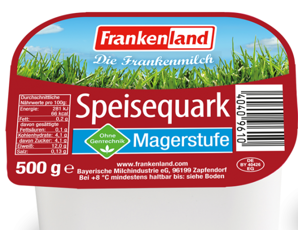 FrankenLand Speisequark Magerstufe 0,2% 500g