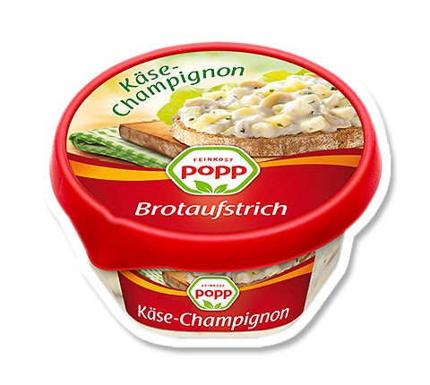 Popp Brotaufstrich Käse-Champignon 150g