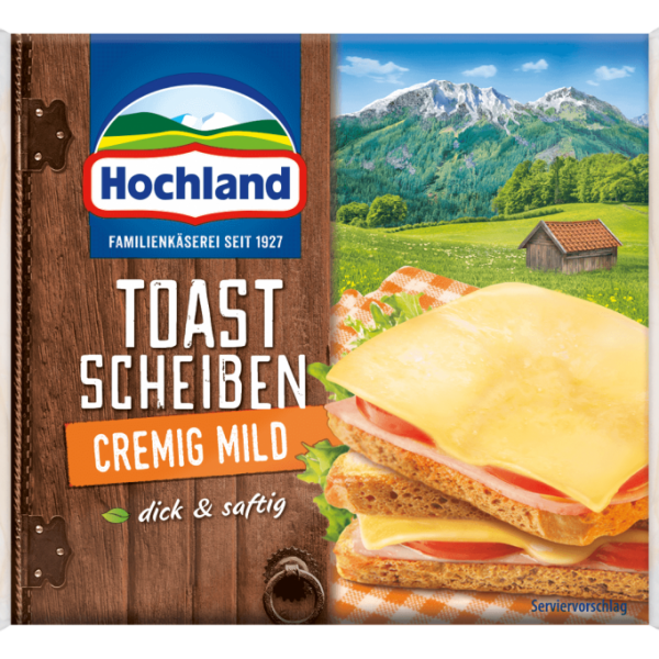 Hochland Schmelzkäse Toast Scheiben Cremig-Mild 200g