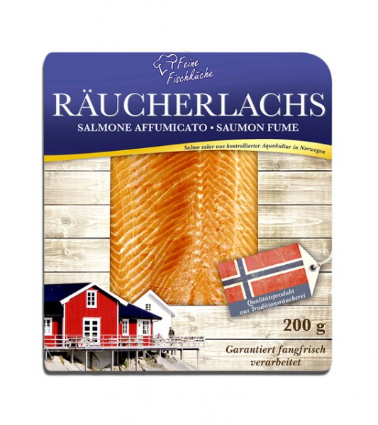 Norwegischer Räucherlachs Salmone Affumicato 200g