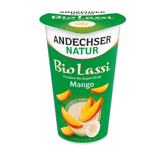 Andechser Bio Lassi Premium Jogurt-Drink Mango