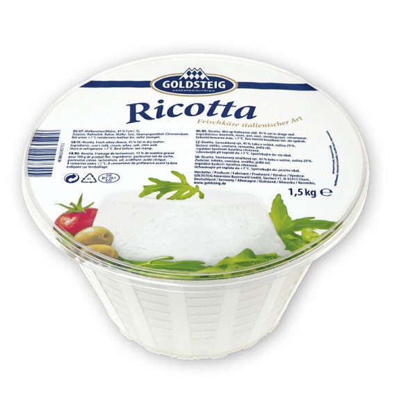 Goldsteig Ricotta Frischkäse italienischer Art 1,5kg