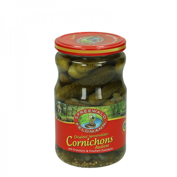 Spreewald Feldmann Original Spreewälder Cornichons Auslese 720ml Glas, 370g