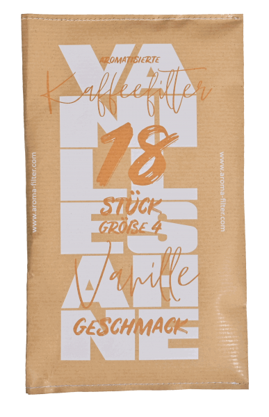 18x Vanille-Sahne Kaffeefilter Größe 4 Weltneuheit!