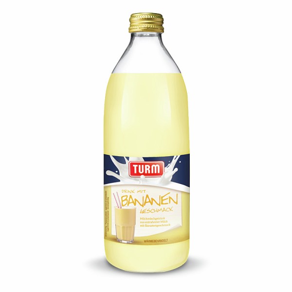 Turm Drink mit Bananen Geschmack, 500ml Glasflasche