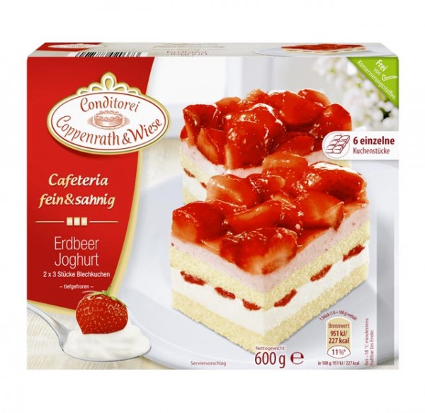 Coppenrath &amp; Wiese Blechkuchen Erdbeer-Joghurt, 600g
