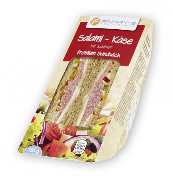 Fabry&#039;s Sandwich mit Salami und Käse 185g