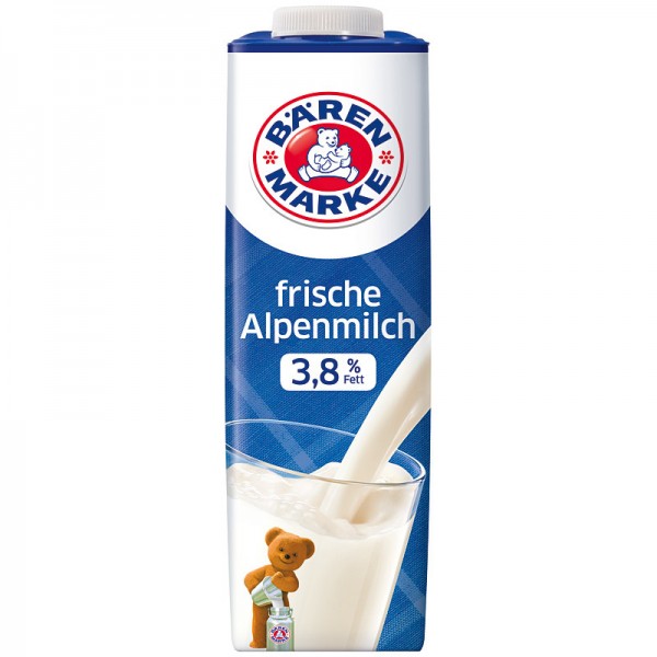 Bärenmarke Frische Alpenmilch 3,8% 1L