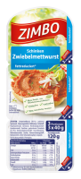 Zimbo Schinken Zwiebelmettwurst fettreduziert, 120g
