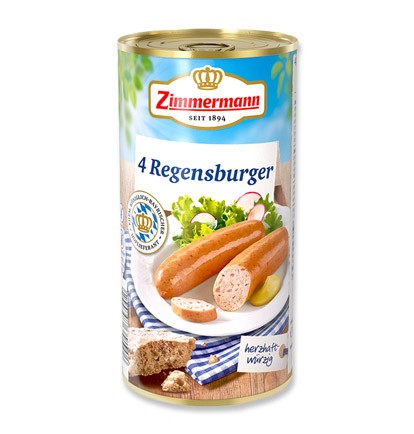 Zimmermann 4 Regensburger Würste herzhaft-würzig 250g