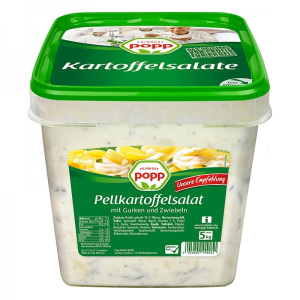 Popp Pellkartoffelsalat mit Gurken und Zwiebeln XXL 5kg