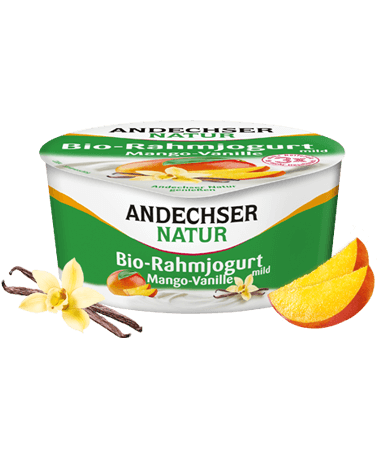 Andechser Bio Rahmjogurt Mango-Vanille 10% 150g