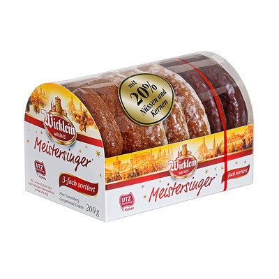 Wicklein Nürnberger Meistersinger Lebkuchen 3-fach sortiert 200g