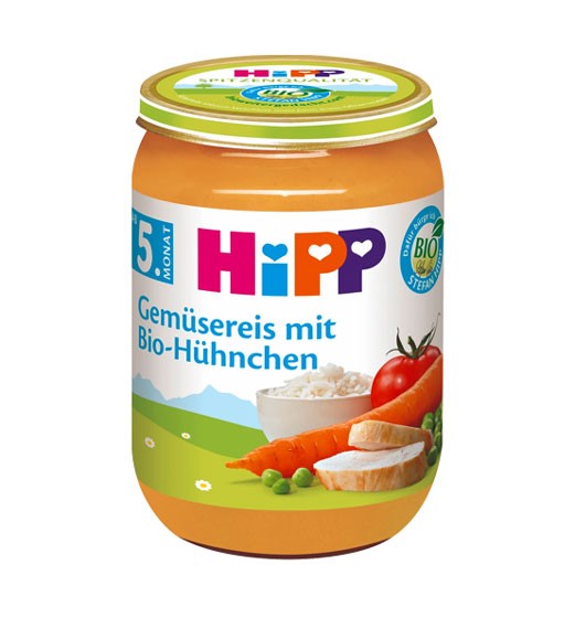Hipp Gemüsereis mit Bio Hühnchen ab dem 5. Monat 190g