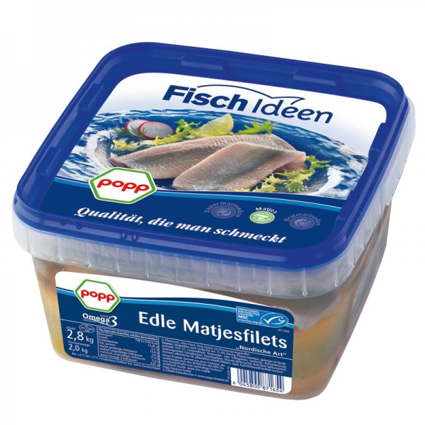 Popp Edle Matjesfilets Nordischer Art, XXL Packung