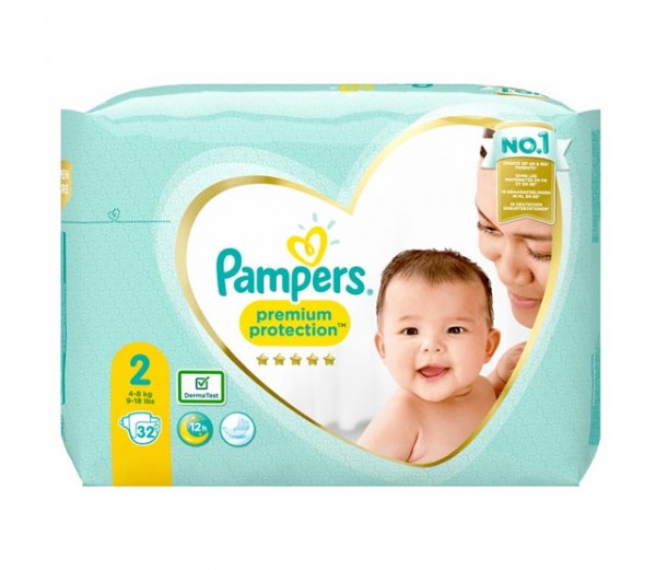 Pampers Premium Protection Windeln Größe 2, 32 Stück