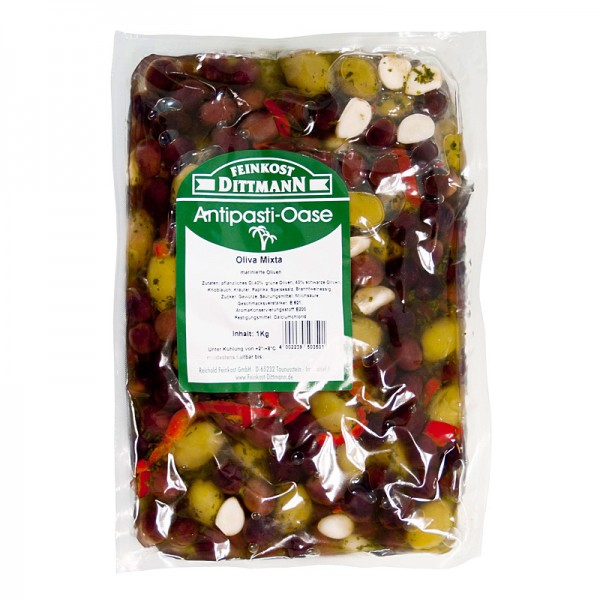 Dittmann Oliva Mixta Grüne und schwarze Oliven XL 1kg