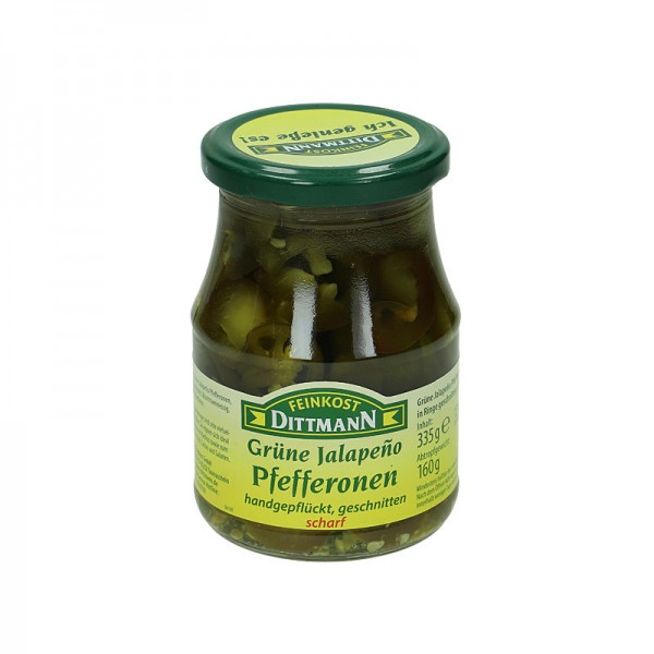 Dittmann Jalapeno Pfefferonen scharf 370ml Glas, 160g