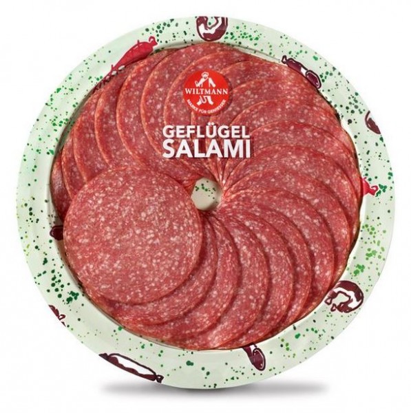 Wiltmann Geflügel Salami mit Schweinespeck 80g