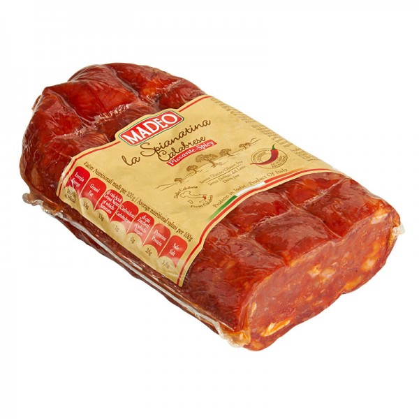 Pikante Kalabresische Salami am Stück, La Spianatina Calabrese, 400g