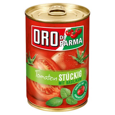 Oro di Parma Tomaten mit Basilikum Stückig