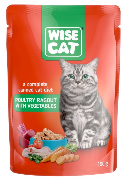 Katzenfutter Nass Geflügelragout mit Gemüse für Kitten, 100g
