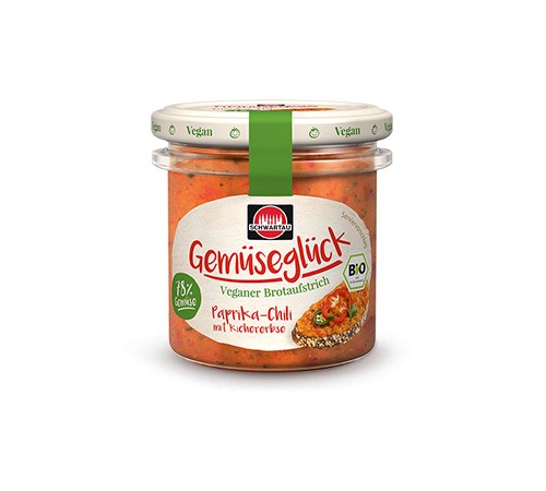 Schwartau BIO Gemüseglück Paprika Chili mit Kichererbse 135g