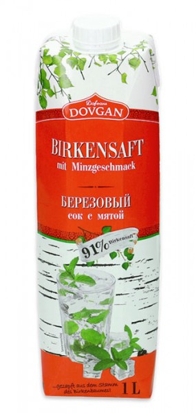 Dovgan Birkensaft Minzgeschmack 1L