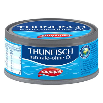 Saupiquet Thunfisch-Filets Naturale ohne Öl, 185g Dose