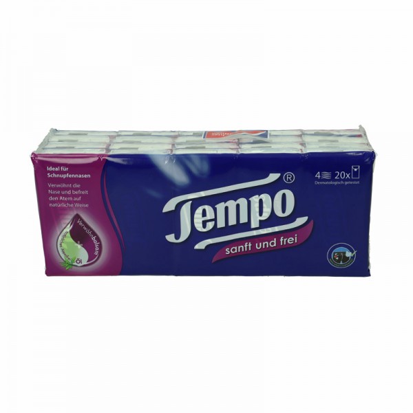 Tempo Taschentücher Sanft und Frei 20 Stück